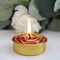 2 Red Gold Glitter Unscented Rose Tealight Candles Wedding Centerpieces
